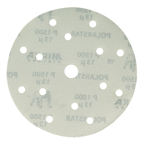 Фото товара "POLARSTAR Шлифовальный диск, полиэсторвая пленка, карбид кремния, 15 отверстий, Р400"