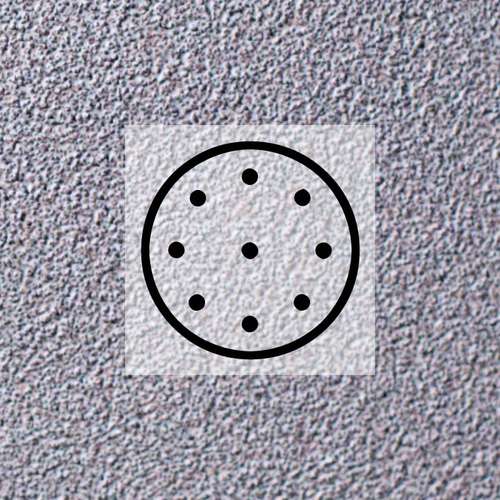 Фото товара "Q.SILVER Шлифовальный диск, латексная бумага, оксид алюминия, 150 мм, 9 отверстий, Р80"